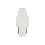 GLOBOSTAR® EUROTRACK-1PH 60904 Μονοφασικός Σύνδεσμος Ι Επέκτασης Ράγας 2 Καλωδίων 1L+1N για Σύστημα Ράγας Eurotrack-1PH AC 220-240V IP20 - Λευκό Ματ - Μ9.3 x Π3.5 x Υ1.6cm - Image 3