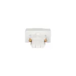 GLOBOSTAR® EUROTRACK-1PH 60904 Μονοφασικός Σύνδεσμος Ι Επέκτασης Ράγας 2 Καλωδίων 1L+1N για Σύστημα Ράγας Eurotrack-1PH AC 220-240V IP20 - Λευκό Ματ - Μ9.3 x Π3.5 x Υ1.6cm - Image 4