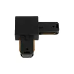 GLOBOSTAR® EUROTRACK-1PH 60905 Μονοφασικός Σύνδεσμος Γ Ράγας 2 Καλωδίων 1L+1N για Σύστημα Ράγας Eurotrack-1PH AC 220-240V IP20 - Μαύρο Ματ - Μ6.5 x Π6.5 x Υ1.6cm - Image 3