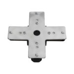 GloboStar® 2L-EUROTRACK 60909 Αντάπτορας +(Σταυρός) - Μονοφασικός 2 Καλωδίων για όλες τις Ράγες EUROTRACK AC 220-240V IP20 Μ10.7 x Π10.7 x Υ1.5cm - EUROTRACK® System 1L+1N - Θερμοπλαστικό - Μαύρο - 5 Χρόνια Εγγύηση - Image 4