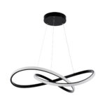 GLOBOSTAR® DEXTER 60913 Μοντέρνο Κρεμαστό Φωτιστικό Οροφής LED 90W 10080lm 300° AC 220-240V IP20 Ρυθμιζόμενο Λευκό CCT με Χειριστήριο από 2700K έως 6000K Dimmable - Lumileds SMD Chip - Μαύρο Ματ - Μ73 x Π73 x Υ16cm - 3 Χρόνια Εγγύηση - Image 3