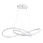 GLOBOSTAR® DEXTER 60914 Μοντέρνο Κρεμαστό Φωτιστικό Οροφής LED 90W 10080lm 300° AC 220-240V IP20 Ρυθμιζόμενο Λευκό CCT με Χειριστήριο από 2700K έως 6000K Dimmable - Lumileds SMD Chip - Λευκό Ματ - Μ73 x Π73 x Υ16cm - 3 Χρόνια Εγγύηση - Image 3