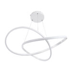 GLOBOSTAR® DEXTER 60914 Μοντέρνο Κρεμαστό Φωτιστικό Οροφής LED 90W 10080lm 300° AC 220-240V IP20 Ρυθμιζόμενο Λευκό CCT με Χειριστήριο από 2700K έως 6000K Dimmable - Lumileds SMD Chip - Λευκό Ματ - Μ73 x Π73 x Υ16cm - 3 Χρόνια Εγγύηση - Image 6