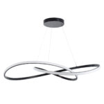 GLOBOSTAR® DEXTER 60917 Μοντέρνο Κρεμαστό Φωτιστικό Οροφής LED 120W 13440lm 300° AC 220-240V IP20 Ρυθμιζόμενο Λευκό CCT με Χειριστήριο από 2700K έως 6000K Dimmable - Lumileds SMD Chip - Μαύρο Ματ - Μ103 x Π103 x Υ22cm - 3 Χρόνια Εγγύηση - Image 3