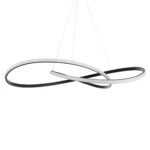 GLOBOSTAR® DEXTER 60917 Μοντέρνο Κρεμαστό Φωτιστικό Οροφής LED 120W 13440lm 300° AC 220-240V IP20 Ρυθμιζόμενο Λευκό CCT με Χειριστήριο από 2700K έως 6000K Dimmable - Lumileds SMD Chip - Μαύρο Ματ - Μ103 x Π103 x Υ22cm - 3 Χρόνια Εγγύηση - Image 4