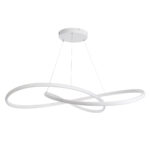 GLOBOSTAR® DEXTER 60918 Μοντέρνο Κρεμαστό Φωτιστικό Οροφής LED 120W 13440lm 300° AC 220-240V IP20 Ρυθμιζόμενο Λευκό CCT με Χειριστήριο από 2700K έως 6000K Dimmable - Lumileds SMD Chip - Λευκό Ματ - Μ103 x Π103 x Υ22cm - 3 Χρόνια Εγγύηση - Image 3