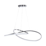 GLOBOSTAR® DEXTER 60919 Μοντέρνο Κρεμαστό Φωτιστικό Οροφής LED 120W 13440lm 300° AC 220-240V IP20 Ρυθμιζόμενο Λευκό CCT με Χειριστήριο από 2700K έως 6000K Dimmable - Lumileds SMD Chip - Νίκελ Βούρτσας - Μ103 x Π103 x Υ30cm - 3 Χρόνια Εγγύηση - Image 4