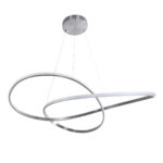 GLOBOSTAR® DEXTER 60919 Μοντέρνο Κρεμαστό Φωτιστικό Οροφής LED 120W 13440lm 300° AC 220-240V IP20 Ρυθμιζόμενο Λευκό CCT με Χειριστήριο από 2700K έως 6000K Dimmable - Lumileds SMD Chip - Νίκελ Βούρτσας - Μ103 x Π103 x Υ30cm - 3 Χρόνια Εγγύηση - Image 5