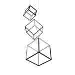 GLOBOSTAR® KIBOO-TRIO 60931 Μοντέρνο Κρεμαστό Φωτιστικό Οροφής LED 90W 10350lm 360° AC 220-240V IP20 Ρυθμιζόμενο Λευκό CCT με Χειριστήριο από 2700K έως 6000K Dimmable - Lumileds SMD Chip - Μαύρο Ματ - Μ60 x Π60 x Υ80cm - 3 Χρόνια Εγγύηση - Image 6