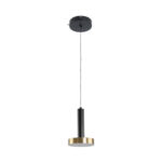 GLOBOSTAR® ZANE 60933 Μοντέρνο Κρεμαστό Φωτιστικό Οροφής LED 18W 2016lm 120° AC 220-240V IP20 Ρυθμιζόμενο Λευκό CCT με Χειριστήριο από 2700K έως 6000K Dimmable - Lumileds SMD Chip - Μαύρο Ματ & Χρυσό - Μ15 x Π15 x Υ20cm - 3 Χρόνια Εγγύηση - Image 2