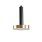 GLOBOSTAR® ZANE 60933 Μοντέρνο Κρεμαστό Φωτιστικό Οροφής LED 18W 2016lm 120° AC 220-240V IP20 Ρυθμιζόμενο Λευκό CCT με Χειριστήριο από 2700K έως 6000K Dimmable - Lumileds SMD Chip - Μαύρο Ματ & Χρυσό - Μ15 x Π15 x Υ20cm - 3 Χρόνια Εγγύηση - Image 3