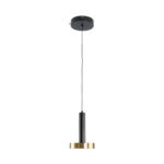 GLOBOSTAR® ZANE 60933 Μοντέρνο Κρεμαστό Φωτιστικό Οροφής LED 18W 2016lm 120° AC 220-240V IP20 Ρυθμιζόμενο Λευκό CCT με Χειριστήριο από 2700K έως 6000K Dimmable - Lumileds SMD Chip - Μαύρο Ματ & Χρυσό - Μ15 x Π15 x Υ20cm - 3 Χρόνια Εγγύηση - Image 4