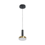 GLOBOSTAR® ZANE 60933 Μοντέρνο Κρεμαστό Φωτιστικό Οροφής LED 18W 2016lm 120° AC 220-240V IP20 Ρυθμιζόμενο Λευκό CCT με Χειριστήριο από 2700K έως 6000K Dimmable - Lumileds SMD Chip - Μαύρο Ματ & Χρυσό - Μ15 x Π15 x Υ20cm - 3 Χρόνια Εγγύηση - Image 5