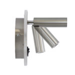 GLOBOSTAR® LADY-R 60941 Μοντέρνο Φωτιστικό Τοίχου - Απλίκα Ξενοδοχείου Reading Light με Φορτιστή USB 3A LED 6W 600lm 36° & 360° AC 220-240V IP20 Φυσικό Λευκό 4500K - Bridgelux COB Chip & TÜV SÜD Driver - Νίκελ Βούρτσας - Μ15 x Π15 x Υ17cm - 3 Χρόνια Εγγύηση - Image 5