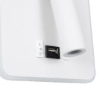 GLOBOSTAR® LADY-S 60943 Μοντέρνο Φωτιστικό Τοίχου - Απλίκα Ξενοδοχείου Reading Light με Φορτιστή USB 3A LED 6W 600lm 36° & 360° AC 220-240V IP20 Φυσικό Λευκό 4500K - Bridgelux COB Chip & TÜV SÜD Driver - Λευκό Ματ - Μ15 x Π15 x Υ7cm - 3 Χρόνια Εγγύηση - Image 5