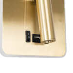 GLOBOSTAR® LADY-S 60944 Μοντέρνο Φωτιστικό Τοίχου - Απλίκα Ξενοδοχείου Reading Light με Φορτιστή USB 3A LED 6W 600lm 36° & 360° AC 220-240V IP20 Φυσικό Λευκό 4500K - Bridgelux COB Chip & TÜV SÜD Driver - Χρυσό Πλατίνα - Μ15 x Π15 x Υ7cm - 3 Χρόνια Εγγύηση - Image 5