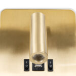 GLOBOSTAR® LADY-S 60944 Μοντέρνο Φωτιστικό Τοίχου - Απλίκα Ξενοδοχείου Reading Light με Φορτιστή USB 3A LED 6W 600lm 36° & 360° AC 220-240V IP20 Φυσικό Λευκό 4500K - Bridgelux COB Chip & TÜV SÜD Driver - Χρυσό Πλατίνα - Μ15 x Π15 x Υ7cm - 3 Χρόνια Εγγύηση - Image 6