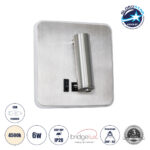 GLOBOSTAR® LADY-S 60945 Μοντέρνο Φωτιστικό Τοίχου - Απλίκα Ξενοδοχείου Reading Light με Φορτιστή USB 3A LED 6W 600lm 36° & 360° AC 220-240V IP20 Φυσικό Λευκό 4500K - Bridgelux COB Chip & TÜV SÜD Driver - Νίκελ Βούρτσας - Μ15 x Π15 x Υ7cm - 3 Χρόνια Εγγύηση