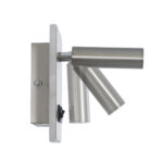 GLOBOSTAR® LADY-S 60945 Μοντέρνο Φωτιστικό Τοίχου - Απλίκα Ξενοδοχείου Reading Light με Φορτιστή USB 3A LED 6W 600lm 36° & 360° AC 220-240V IP20 Φυσικό Λευκό 4500K - Bridgelux COB Chip & TÜV SÜD Driver - Νίκελ Βούρτσας - Μ15 x Π15 x Υ7cm - 3 Χρόνια Εγγύηση - Image 4