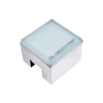 GLOBOSTAR® CYBOLITHOS 60948 Χωνευτό Αρχιτεκτονικο Φωτιστικό Σποτ Δαπέδου LED 2W 170lm 120° DC 24V Αδιάβροχο IP68 IK06 Πολύχρωμο RGB Dimmable DMX512 - Bridgelux SMD Chip - Γαλακτερό Tempered Glass & Ανοξείδωτο Ατσάλι SS316 - Μ10 x Π10x Υ8cm / Q10 x 10cm - 3 Χρόνια Εγγύηση - Image 2