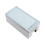 GLOBOSTAR® CYBOLITHOS 60951 Χωνευτό Αρχιτεκτονικο Φωτιστικό Σποτ Δαπέδου LED 4W 480lm 120° DC 24V Αδιάβροχο IP68 IK06 Ψυχρό Λευκό 6000K Dimmable - Bridgelux SMD Chip - Γαλακτερό Tempered Glass & Ανοξείδωτο Ατσάλι SS316 - Μ20 x Π10x Υ8cm / Q20 x 10cm - 3 Χρόνια Εγγύηση - Image 2