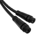 GLOBOSTAR® CONNECTOR 60954 2 Pin Καλώδιο/Επέκταση Τ 1 Μέτρου με Είσοδο 1 x Αρσενικό Βύσμα & Έξοδο 2 x Θηλυκά Βύσματα Αδιάβροχο IP68 - Μαύρο - Μ100 x Π3.7 x Υ1.4cm - Image 3