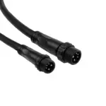 GLOBOSTAR® CONNECTOR 60957 5 Pin Καλώδιο/Επέκταση Τ 1 Μέτρου με Είσοδο 1 x Αρσενικό Βύσμα & Έξοδο 2 x Θηλυκά Βύσματα Αδιάβροχο IP68 - Μαύρο - Μ100 x Π52 x Υ2cm - Image 3