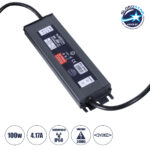 GLOBOSTAR® LUMISPLASH 60963 Τροφοδοτικό/Μετασχηματιστής Class II SELV 100W 4.17A DC 24V Αδιάβροχο IP68 - AC 220-240V σε DC 24V - Μ20 x Π5 x Υ2cm - 3 Χρόνια Εγγύηση