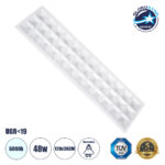 GLOBOSTAR® ZEUS 60971 Χωνευτό Panel Οροφής 120x30 με Anti Glare Reflector LED 48W 7440lm 120° CRI≥85Ra UGR<19 AC 220-240V IP20 Ψυχρό Λευκό 6000K - Lumileds SMD Chip & TÜV SÜD Driver - Λευκό Γαλακτερό - Μ120 x Π30 x Υ3.3cm / Q116 x 26cm - 5 Χρόνια Εγγύηση