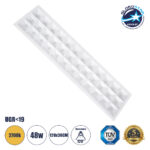GLOBOSTAR® ZEUS 60973 Χωνευτό Panel Οροφής 120x30 με Anti Glare Reflector LED 48W 6960lm 120° CRI≥85Ra UGR<19 AC 220-240V IP20 Θερμό Λευκό 2700K - Lumileds SMD Chip & TÜV SÜD Driver - Λευκό Γαλακτερό - Μ120 x Π30 x Υ3.3cm / Q116 x 26cm - 5 Χρόνια Εγγύηση