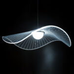GLOBOSTAR® ACRYLICA 60975 Μοντέρνο Κρεμαστό Φωτιστικό Οροφής LED 20W 2240lm 360° AC 220-240V IP20 Ρυθμιζόμενο Λευκό CCT με On/Off 2700K/4500K/6000K - Lumileds SMD Chip - Διάφανο & Μαύρο Ματ - Μ60 x Π60 x Υ15cm - 3 Χρόνια Εγγύηση - Image 5