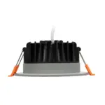GLOBOSTAR® WATERA 60986 Χωνευτό Downlight Σποτ Panel Μπάνιου & WC LED 12W 1500lm 120° AC 220-240V Αδιάβροχο IP54 Ρυθμιζόμενο Λευκό CCT με Διακόπτη στο Σώμα 2700K/4500K/6000K Dimmable - Lumileds SMD Chip & TÜV SÜD Driver - Γκρι Ανθρακί Ματ - Μ10.8 x Π10.8 x Υ3.2cm / Q9cm - 3 Χρόνια Εγγύηση - Image 4