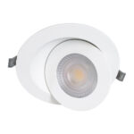 GLOBOSTAR® LEXIS JOINT 60989 Χωνευτό Κινούμενο Downlight Σποτ LED 12W 1140lm 45° AC 220-240V Αδιάβροχο IP44 Θερμό Λευκό 2700K - Bridgelux SMD Chip & TÜV SÜD Driver - Λευκό Ματ - Μ15.8 x Π15.8 x Υ13cm / Q13cm - 5 Χρόνια Εγγύηση - Image 3