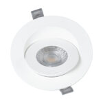 GLOBOSTAR® LEXIS JOINT 60991 Χωνευτό Κινούμενο Downlight Σποτ LED 7W 660lm 45° AC 220-240V Αδιάβροχο IP44 Θερμό Λευκό 2700K - Bridgelux SMD Chip & TÜV SÜD Driver - Λευκό Ματ - Μ12 x Π12 x Υ3.1cm / Q9cm - 5 Χρόνια Εγγύηση - Image 4