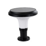 GLOBOSTAR® WHISPER 90535 Φωτιστικό Κολωνάκι Κήπου LED 10W 500lm 120° με Ενσωματωμένο Φωτοβολταϊκό Panel 6V 2W & Επαναφορτιζόμενη Μπαταρία Li-ion 3.2V 1800mAh με Αισθητήρα Ημέρας-Νύχτας Αδιάβροχο IP65 Ψυχρό Λευκό 6000K - Sanan SMD Chip - Γκρι Ανθρακί - Μ25 x Π25 x 28cm - 2 Χρόνια Εγγύηση - Image 2