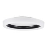 GLOBOSTAR® ARIANA 61034 Μοντέρνο Φωτιστικό Οροφής LED 55W 6376lm 120° AC 220-240V IP20 Ρυθμιζόμενο Λευκό CCT με Χειριστήριο από 2700K έως 6000K Dimmable - Lumileds SMD Chip - Λευκό Ματ & Μαύρο Ματ - Μ48 x Π48 x Υ9cm - 3 Χρόνια Εγγύηση - Image 4