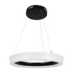 GLOBOSTAR® ARIANA 61037 Μοντέρνο Κρεμαστό Φωτιστικό Οροφής LED 55W 6376lm 120° AC 220-240V IP20 Ρυθμιζόμενο Λευκό CCT με Χειριστήριο από 2700K έως 6000K Dimmable - Lumileds SMD Chip - Μαυρό Ματ - Μ48 x Π48 x Υ6.5cm - 3 Χρόνια Εγγύηση - Image 4