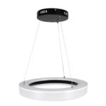 GLOBOSTAR® ARIANA 61037 Μοντέρνο Κρεμαστό Φωτιστικό Οροφής LED 55W 6376lm 120° AC 220-240V IP20 Ρυθμιζόμενο Λευκό CCT με Χειριστήριο από 2700K έως 6000K Dimmable - Lumileds SMD Chip - Μαυρό Ματ - Μ48 x Π48 x Υ6.5cm - 3 Χρόνια Εγγύηση - Image 6