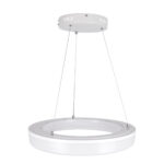 GLOBOSTAR® ARIANA 61038 Μοντέρνο Κρεμαστό Φωτιστικό Οροφής LED 55W 6376lm 120° AC 220-240V IP20 Ρυθμιζόμενο Λευκό CCT με Χειριστήριο από 2700K έως 6000K Dimmable - Lumileds SMD Chip - Λευκό Ματ - Μ48 x Π48 x Υ6.5cm - 3 Χρόνια Εγγύηση - Image 6