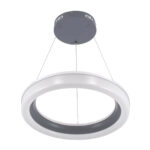 GLOBOSTAR® ARIANA 61039 Μοντέρνο Κρεμαστό Φωτιστικό Οροφής LED 55W 6376lm 120° AC 220-240V IP20 Ρυθμιζόμενο Λευκό CCT με Χειριστήριο από 2700K έως 6000K Dimmable - Lumileds SMD Chip - Γκρι - Μ48 x Π48 x Υ6.5cm - 3 Χρόνια Εγγύηση - Image 3