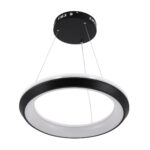 GLOBOSTAR® MELINA 61043 Μοντέρνο Κρεμαστό Φωτιστικό Οροφής LED 55W 6376lm 120° AC 220-240V IP20 Ρυθμιζόμενο Λευκό CCT με Χειριστήριο από 2700K έως 6000K Dimmable - Lumileds SMD Chip - Μαύρο Ματ - Μ48 x Π48 x Υ6.5cm - 3 Χρόνια Εγγύηση - Image 3