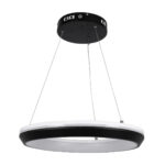 GLOBOSTAR® MELINA 61043 Μοντέρνο Κρεμαστό Φωτιστικό Οροφής LED 55W 6376lm 120° AC 220-240V IP20 Ρυθμιζόμενο Λευκό CCT με Χειριστήριο από 2700K έως 6000K Dimmable - Lumileds SMD Chip - Μαύρο Ματ - Μ48 x Π48 x Υ6.5cm - 3 Χρόνια Εγγύηση - Image 4