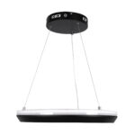 GLOBOSTAR® MELINA 61043 Μοντέρνο Κρεμαστό Φωτιστικό Οροφής LED 55W 6376lm 120° AC 220-240V IP20 Ρυθμιζόμενο Λευκό CCT με Χειριστήριο από 2700K έως 6000K Dimmable - Lumileds SMD Chip - Μαύρο Ματ - Μ48 x Π48 x Υ6.5cm - 3 Χρόνια Εγγύηση - Image 5