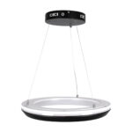 GLOBOSTAR® MELINA 61043 Μοντέρνο Κρεμαστό Φωτιστικό Οροφής LED 55W 6376lm 120° AC 220-240V IP20 Ρυθμιζόμενο Λευκό CCT με Χειριστήριο από 2700K έως 6000K Dimmable - Lumileds SMD Chip - Μαύρο Ματ - Μ48 x Π48 x Υ6.5cm - 3 Χρόνια Εγγύηση - Image 6