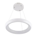 GLOBOSTAR® MELINA 61044 Μοντέρνο Κρεμαστό Φωτιστικό Οροφής LED 55W 6376lm 120° AC 220-240V IP20 Ρυθμιζόμενο Λευκό CCT με Χειριστήριο από 2700K έως 6000K Dimmable - Lumileds SMD Chip - Λευκό Ματ - Μ48 x Π48 x Υ6.5cm - 3 Χρόνια Εγγύηση - Image 3