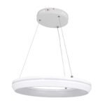 GLOBOSTAR® MELINA 61044 Μοντέρνο Κρεμαστό Φωτιστικό Οροφής LED 55W 6376lm 120° AC 220-240V IP20 Ρυθμιζόμενο Λευκό CCT με Χειριστήριο από 2700K έως 6000K Dimmable - Lumileds SMD Chip - Λευκό Ματ - Μ48 x Π48 x Υ6.5cm - 3 Χρόνια Εγγύηση - Image 4