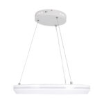 GLOBOSTAR® MELINA 61044 Μοντέρνο Κρεμαστό Φωτιστικό Οροφής LED 55W 6376lm 120° AC 220-240V IP20 Ρυθμιζόμενο Λευκό CCT με Χειριστήριο από 2700K έως 6000K Dimmable - Lumileds SMD Chip - Λευκό Ματ - Μ48 x Π48 x Υ6.5cm - 3 Χρόνια Εγγύηση - Image 5