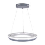 GLOBOSTAR® MELINA 61045 Μοντέρνο Κρεμαστό Φωτιστικό Οροφής LED 55W 6376lm 120° AC 220-240V IP20 Ρυθμιζόμενο Λευκό CCT με Χειριστήριο από 2700K έως 6000K Dimmable - Lumileds SMD Chip - Γκρι & Λευκό - Μ48 x Π48 x Υ6.5cm - 3 Χρόνια Εγγύηση - Image 6
