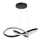 GLOBOSTAR® DEXTER 61049 Μοντέρνο Κρεμαστό Φωτιστικό Οροφής LED 72W 8064lm 300° AC 220-240V IP20 Ρυθμιζόμενο Λευκό CCT με Χειριστήριο από 2700K έως 6000K Dimmable - Lumileds SMD Chip - Μαύρο Ματ - Μ56 x Π56 x Υ14cm - 3 Χρόνια Εγγύηση - Image 2