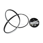 GLOBOSTAR® DEXTER 61049 Μοντέρνο Κρεμαστό Φωτιστικό Οροφής LED 72W 8064lm 300° AC 220-240V IP20 Ρυθμιζόμενο Λευκό CCT με Χειριστήριο από 2700K έως 6000K Dimmable - Lumileds SMD Chip - Μαύρο Ματ - Μ56 x Π56 x Υ14cm - 3 Χρόνια Εγγύηση - Image 6